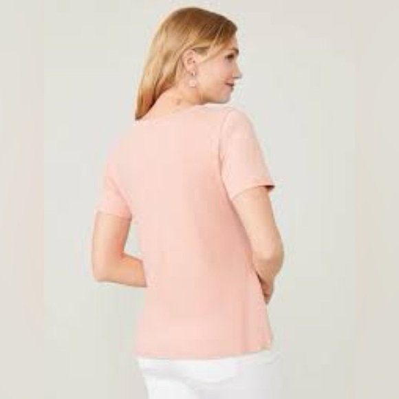 Spartina 449 Sea Breeze Slub Coral Pink Short Sleeve Tee Size Small - Picture 7 of 10